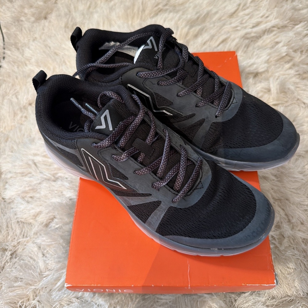 Vionic Women's 335 Miles Sneakers - Black/Mesh - Brand New - Size 10W